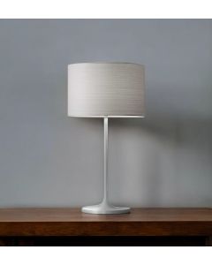 White On White Metal Table Lamp