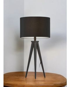 Treble Black Metal Table Lamp