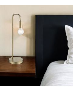 26" Brass Metal Table Lamp