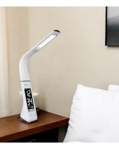 Contemporary White Sanitizing LED Desk Lamp