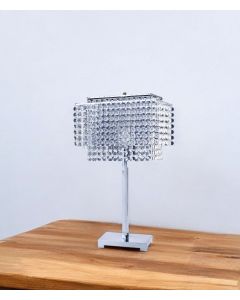 Bling Glam Faux Crystal Rectangular Table Lamp