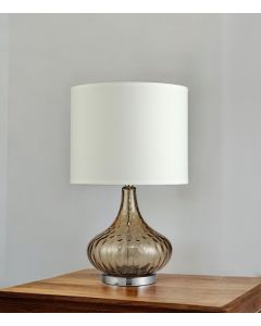 Brown Textured Glass Table Lamp