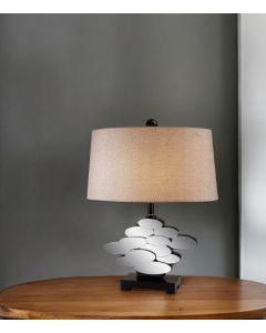 Beautiful Bronzed Table Lamp with Glass Accents