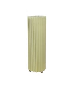 17" Off-White Metal Bedside Table Lamp With Off-White Shade