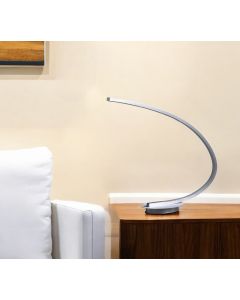 16" Silver Metal Desk Led Table Lamp