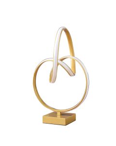 19" Gold Metal Abstract Geo LED Table Lamp