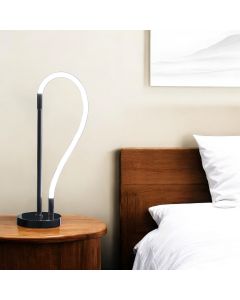21" Silver Bedside Led Table Lamp