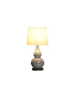 20" White Table Lamp With White Globe Shade