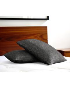 Set of Two Onyx Linen Pillowcases