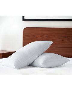 Set of Two White Linen King Pillowcases