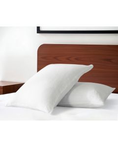 Set of Two Ivory Linen Pillowcases