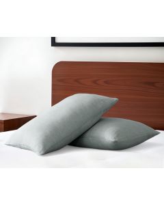 Set of Two Blue Linen Pillowcases