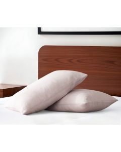 Set of Two Light Pink Linen Pillowcases