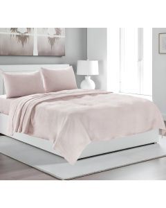 Four Piece Light Pink Linen Sheet Set